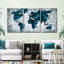 Impression sur toile multicolore carte du monde-93059209