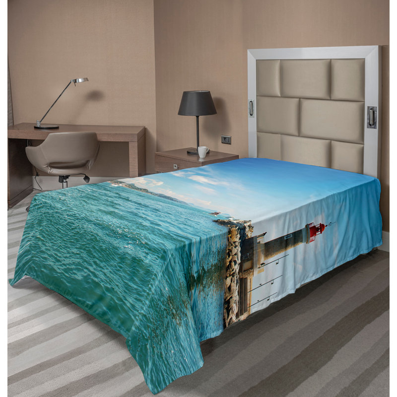 Multicolore Ambesonne, Drap plat pour lit simple