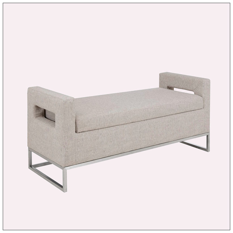 Banc de rangement rabattable avec accoudoirs