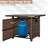 Shutesbury 32" Outdoor Square Rattan Propane Gas Fire Pit Table for Outside Patio
