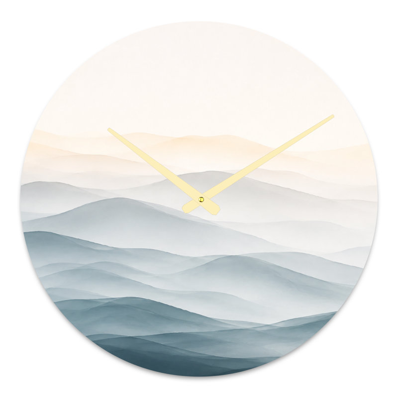 Horloge murale en verre abstrait, Large