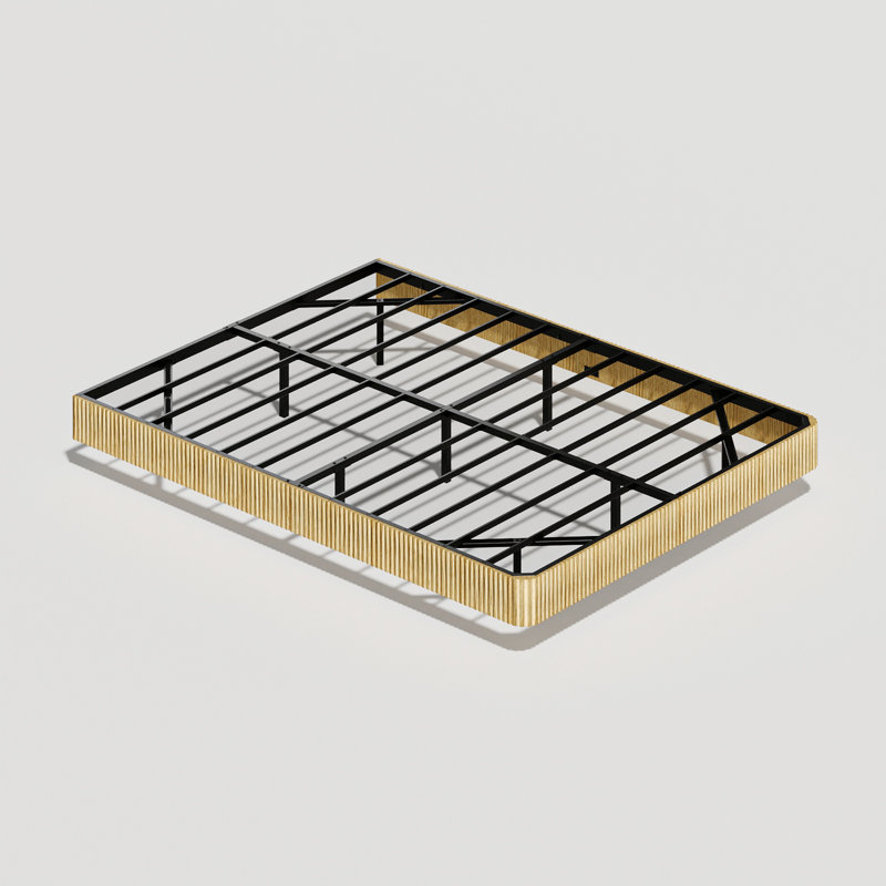 Queen Size Floating Bed Frame, Oak Finish, Wave Curve Wood Texture, Led Lights For Cozy Atmosphere, Heavy Duty Metal Slats, Hidden Support Structure, Color - Customizable Lighting System, Natural