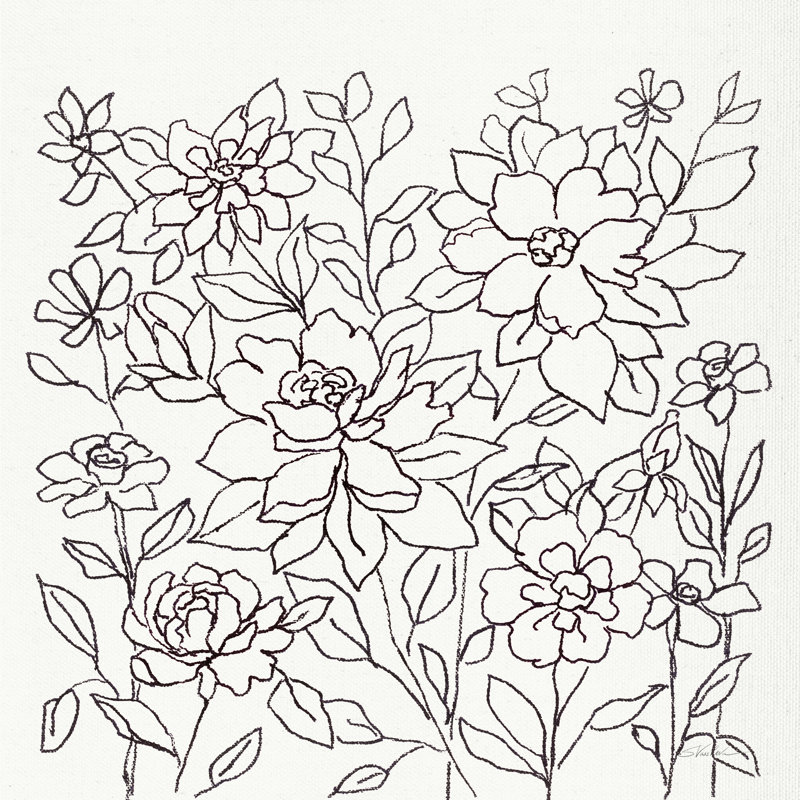 «Flower Lace I» par Silvia Vassileva, reproduction d'art sur toile tendue, H 12 po x l 12 po