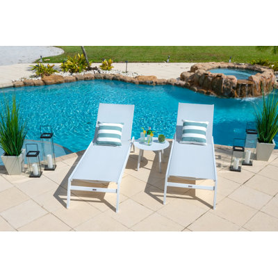 Reansh 83" Long Reclining Chaise Lounge Set