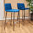 Calila Upholstered Counter Stool with Metal Frame