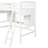 Twin Size Loft Bed With Storage Shelves, Desk And Ladder, White-1828780545