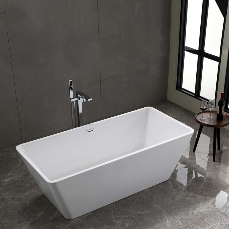 Toulouse 66.9'' x 31.1'' Soaking Acrylic Bathtub
