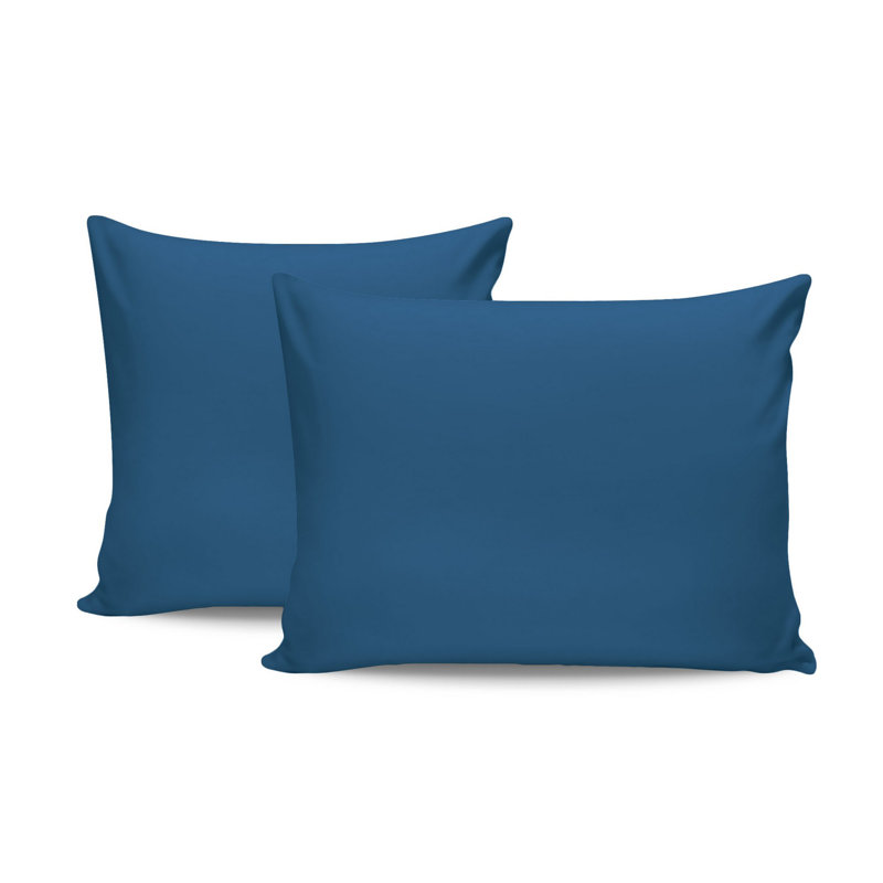 Luxurious 100% Cotton Pillowcase Set (2 Pieces), Petrol Blue, 19.7 x 31.5 inches | Soft Ranforce Fabric, 145 Thread Count | Envelope Closure, Machine Washable at 86°F | Perfect for Cozy Bedrooms