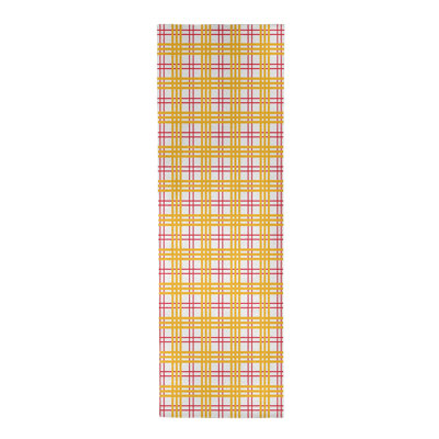 Plaid Yellow/White Area Rug