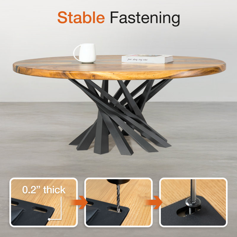 Base de table basse Filar, Brun, Noir