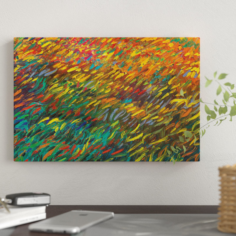 « rm 088 » par iris scott abstracts, impression sur toile, H 18 po x l 26 po x P 1,5 po, Toile tendue, Pas de tapis