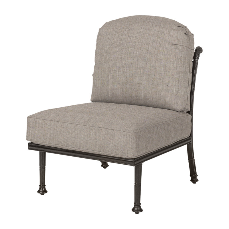 Florence Cast Outdoor Lounge Chair, Cast Ash Sunbrella® Plainweave, Desert Bronze