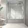 6063 Brushed Nickel Frameless One Fixed And One Shifted Shower Door,70MM 304 Stainless Steel Large Pulleys With Adjustable Soft Closing Function,With Nano Easy Cleaning,Stick Explosion-Proof Menbrance