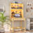 64"H Computer Desk with LED Light & Power Outlet, Home Office Desk with 2 Drawers and Display Shelves-513112388