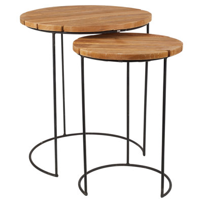 Teak Side Table 2 PCS Set