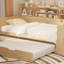 Lit de jour en bois avec tablettes de rangement, lit multifonctionnel avec lit gigogne simple et bureau d'étude (lit de jour)-3388574-3388575