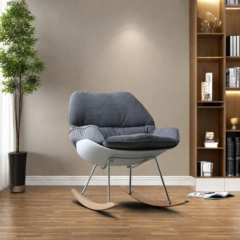 Chaise berçante décontractée, Gris foncé
