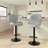 Swivel Upholstered Adjustable Height Bar Counter Stool with Metal Frame-278038293