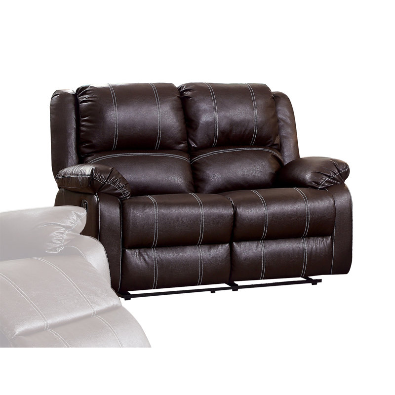 Causeuse en cuir synthétique Zuriel, H 40 po x l 60 po x P 37 po