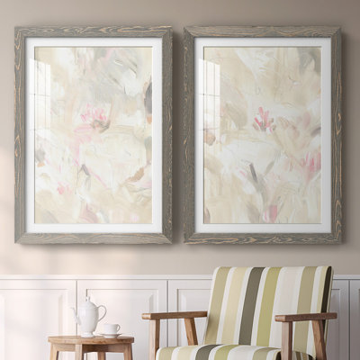 " Soft Abstraction I " 2 - Pieces Painting Print