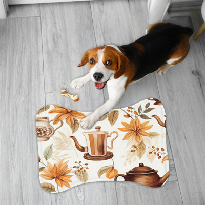 Brewed Strokes - 1 Piece Bone Shape Feeding Mat