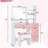 White Vanity Table, Pink Drawers, Bulbs, 3 Lighting Modes, Glass Top, Velvet Stool, Ample Storage, Charging Ports Table With Mirrored Finish, 11 And Stool. Station Storage