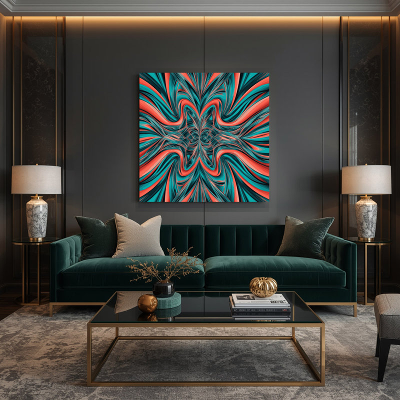 Art mural sur toile Op Op 15, H 32 po x l 32 po