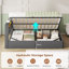 Upholstered Daybed with Charging Station & Hydraulic Storage, Corner Bed with LED Headboard-1087049670-1087049671