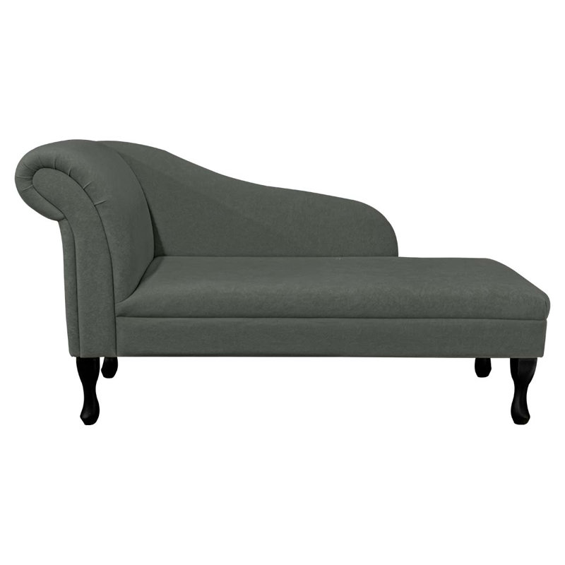 Upholstered Chaise Lounge, Left-Arm Chaise, Grey