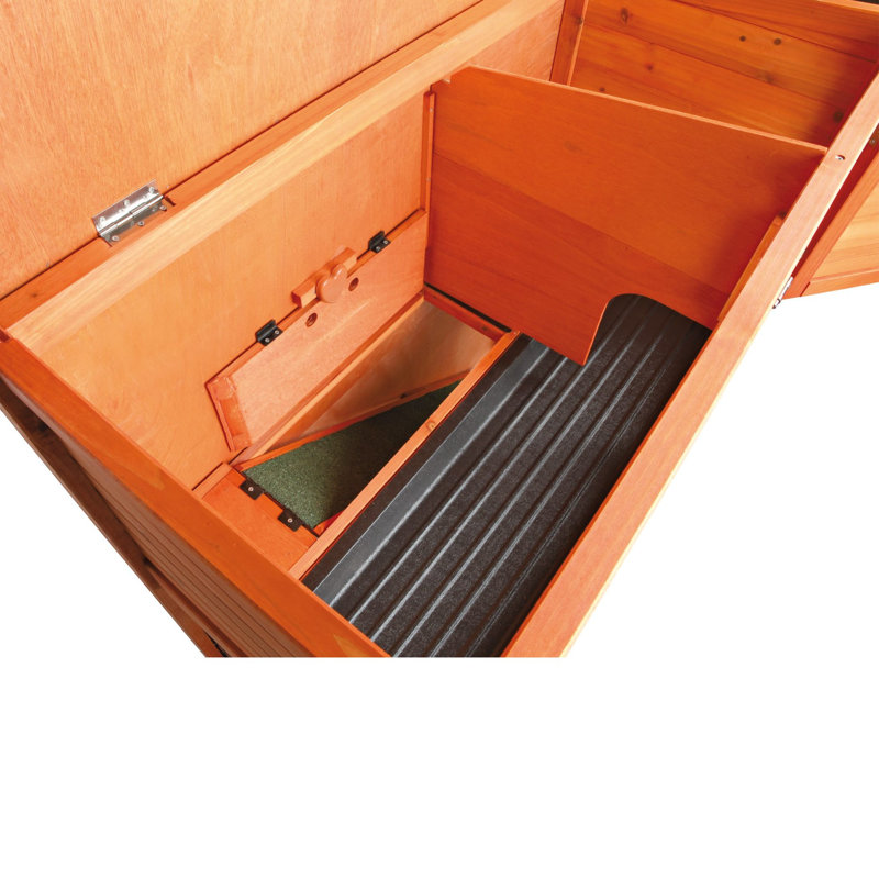 Weatherproof Outdoor Wooden 2-Story Guinea Pig Hutch with Run