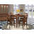 5 Piece Counter Height Pub Set Includes a Square Dining Room Table and 4 Kitchen Chairs, Mahogany-717935652-691404178