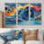Toile naturelle avec cadre flottant