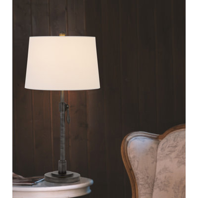 Lampe de table 26 po argent antique