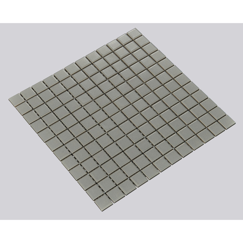 Carreau de mosaïque de mur et de plancher en porcelaine rétro 1 "x 1", Gris