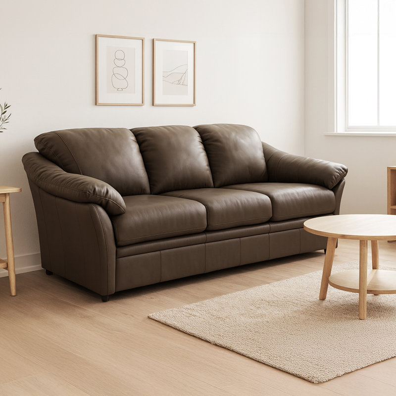 Ramdev Upholstered 80'' Sofa, Brown