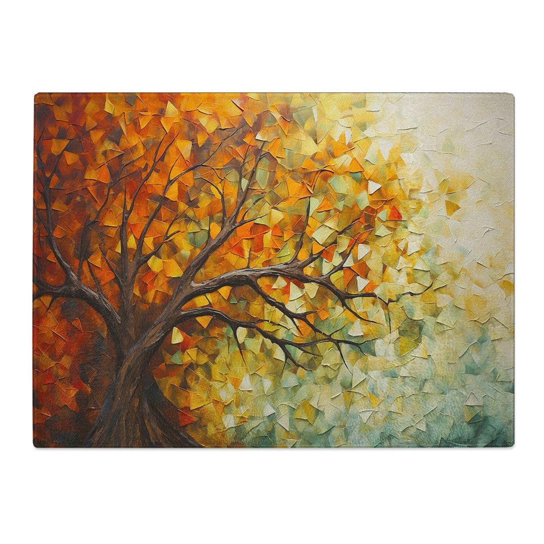 Tree Abstract  Glass Chopping Board