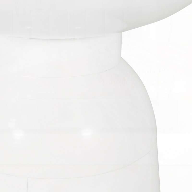 Outdoor Metal end Table, White
