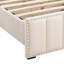 Ensemble de têtes de lit en tissu de chambre à coucher à capitonnage contemporain à 1 lit de grande taille de style contemporain beige glam Glam Beige-320309580-320309585