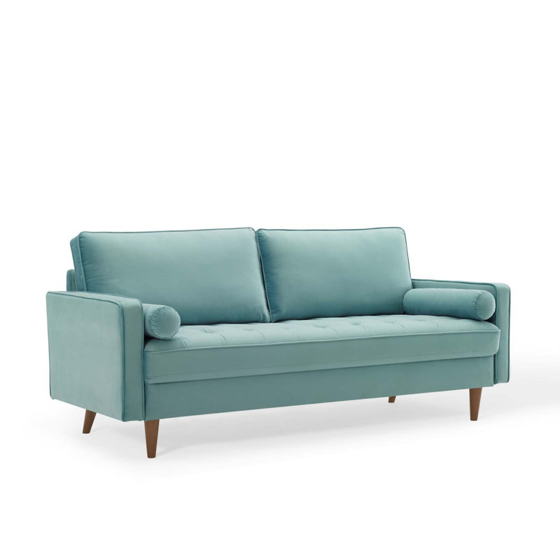 Valour Performance Velvet Sofa by Modway, Mint Velvet