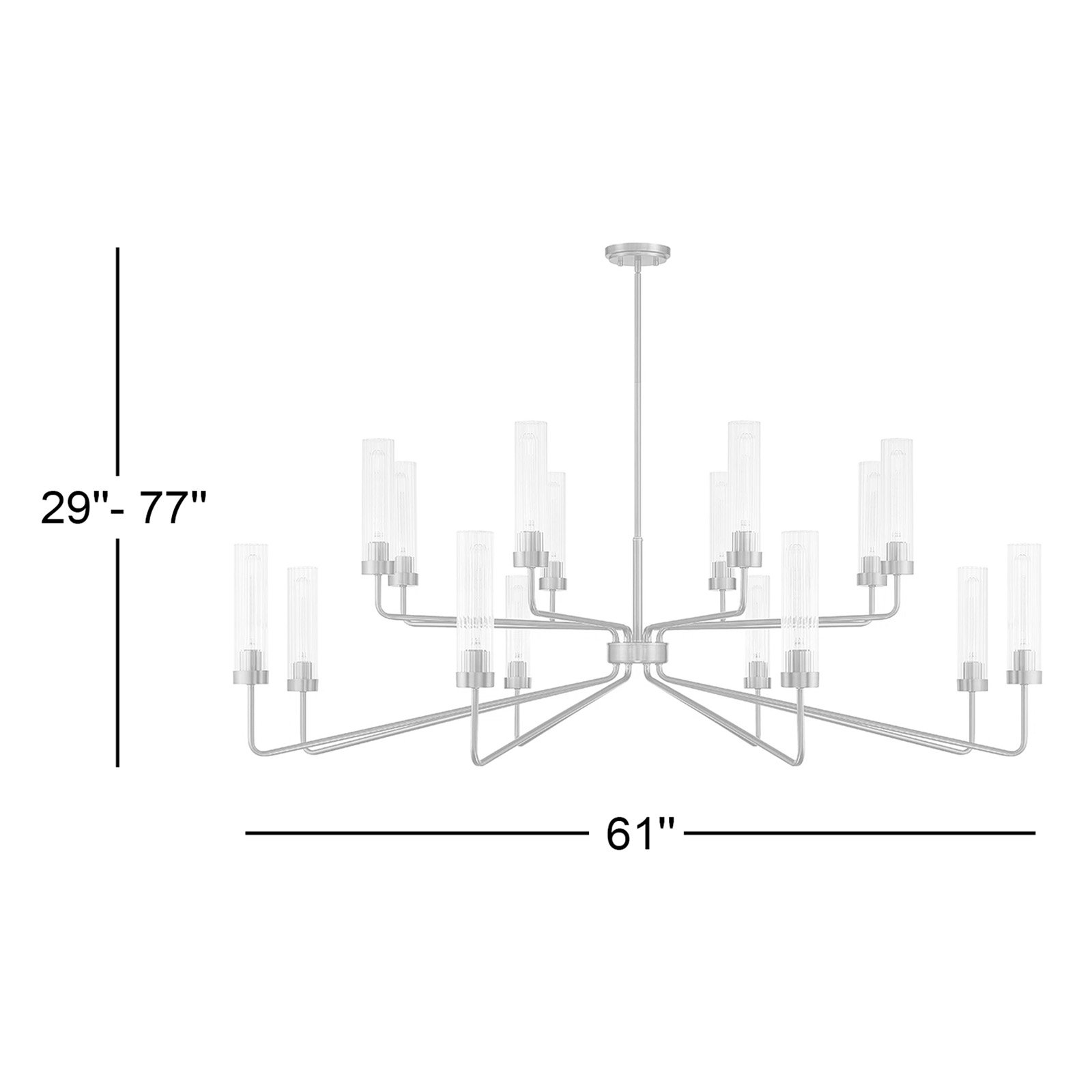 Jonze 16-Light Chandelier, Matte Black