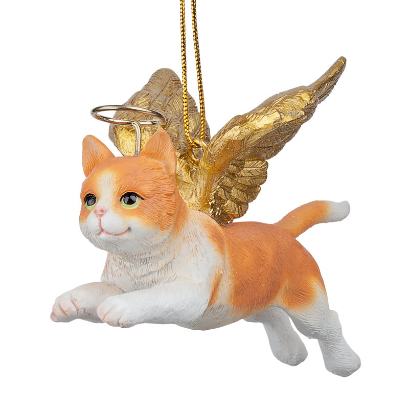 Feline Tabby Cat Angel Holiday Ornament