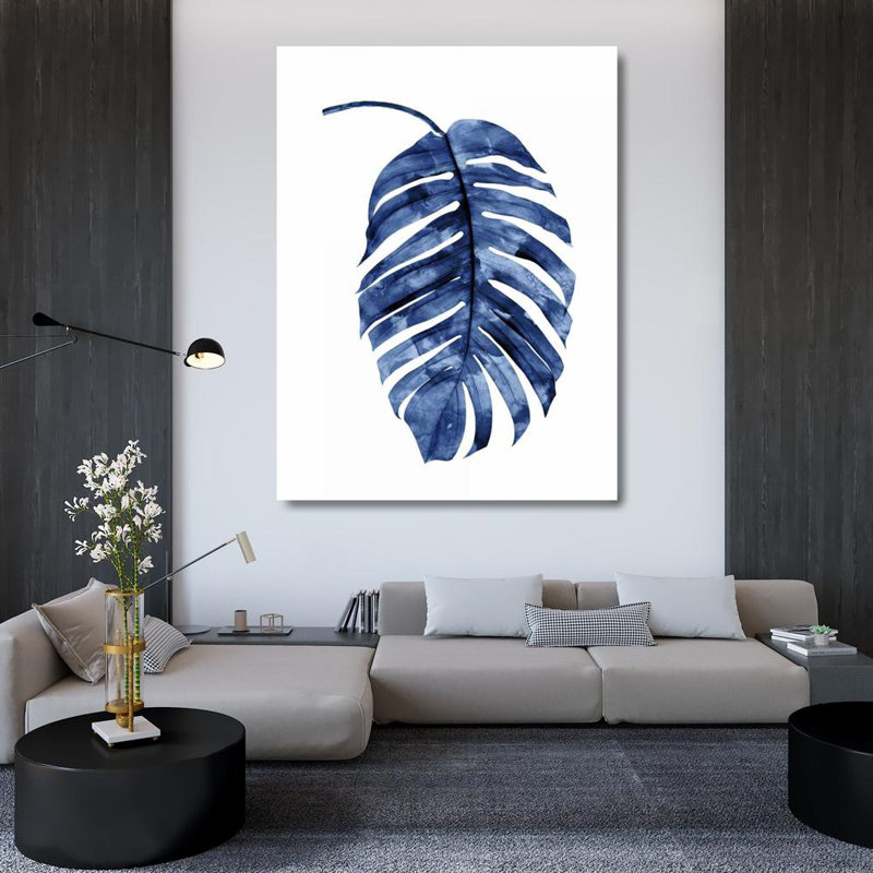 Bayou Breeze Miller, Melonie, reproduction d'art sur toile, palmier indigo II, H 47 po x l 36 po