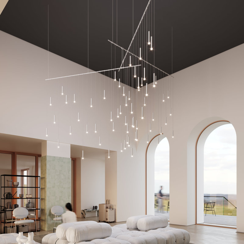 Suspenders® 62 - Light LED Chandelier, Satin White