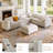 125" U-Shaped 7-Seater Modular Upholstered Corner Sectional Sofa with Movable Ottoman, For Living Room, Office and Spacious Space-559031650