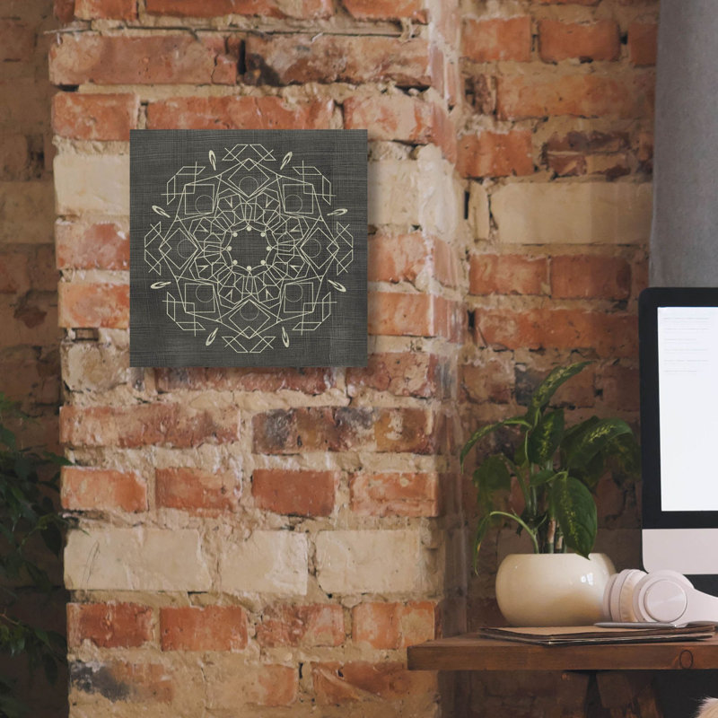  «Geometric Tile 4» par Chariklia Zarris, art mural sur toile, 12 po x 12 po, H 12 po x l 12 po