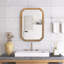 Miroir fonctionnel avec armoire, armoire murale de salle de bain avec cadre en bois avec miroir et tablettes réglables, miroir mural avec rangement pour salle de bain