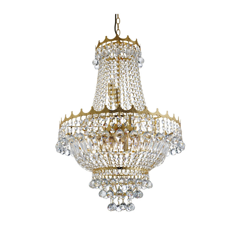 Branden 9 - Light Chandelier, Gold Plated