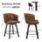 Swivel Upholstered Counter Stool-449448658