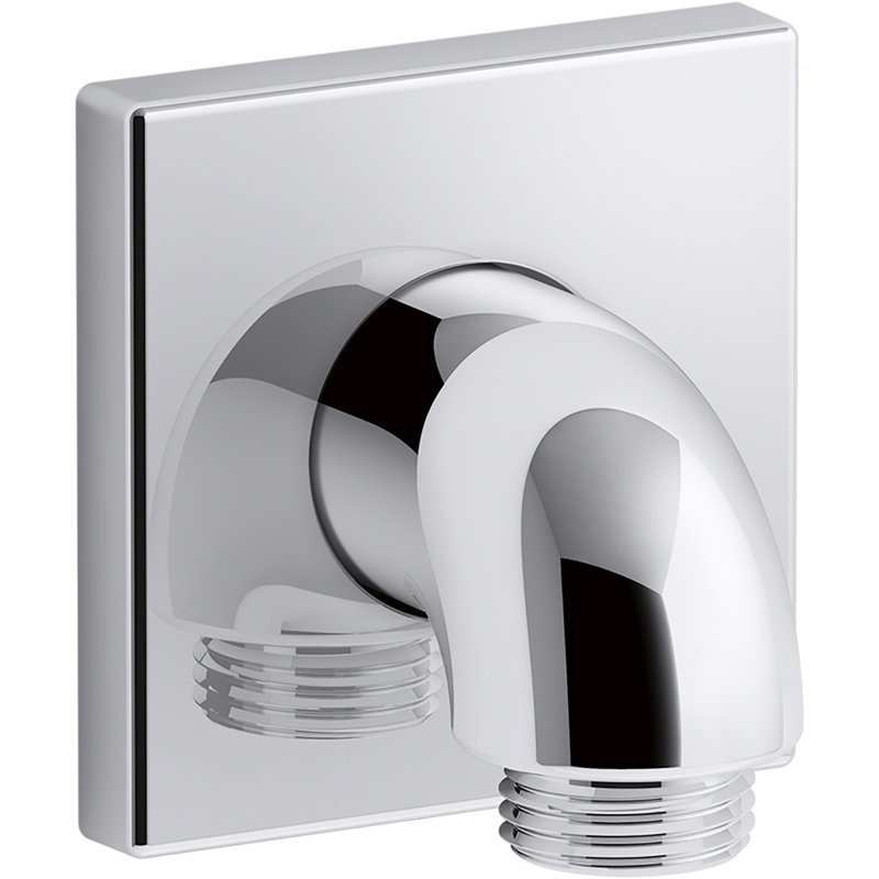 Loure Wall-Mount Supply Elbow with Check Valve, Polished Chrome