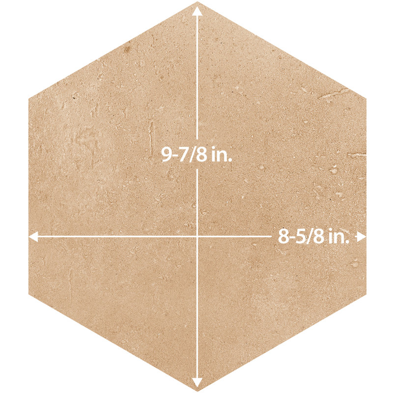 Atlas Hex 8-5/8 In. X 9-7/8 In. Porcelain Floor And Wall Tile, Brown